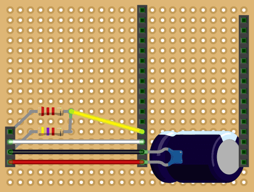 Perfboard circuit diagram
